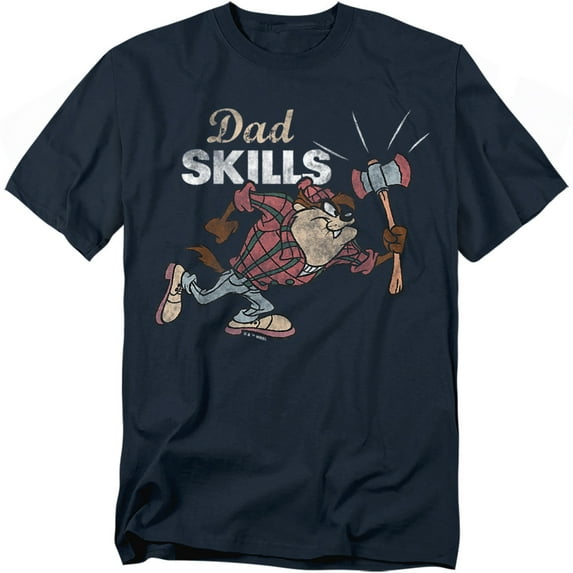 Looney Tunes T-Shirt Father'S Day Taz Dad Skills Unisex Graphic Tee for Men & Women