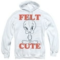 thumbnail image 1 of Looney Tunes Felt Cute Adult Pullover Hoodie Sweatshirt White, 1 of 1