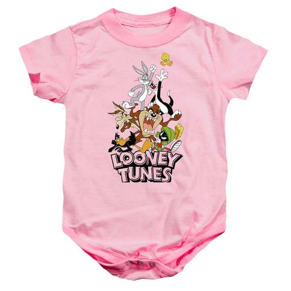 Looney Tunes Gang 2 Unisex Infant Snap Suit for Baby (24 Months) Pink