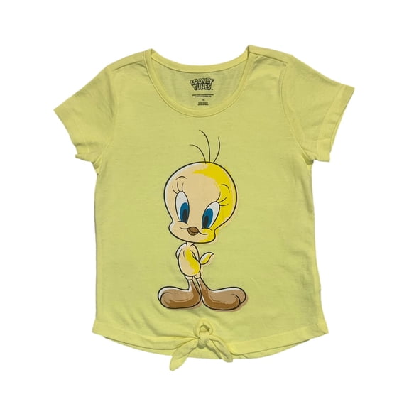 Looney Tunes Girls' Tweety Bird Tie-Front T-Shirt, Sizes 7-12