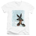 thumbnail image 1 of Looney Tunes Graffiti Rabbit S/S Adult V-Neck 30/1 T-Shirt White, 1 of 1