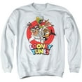 thumbnail image 1 of Looney Tunes Group Characters Unisex Adult Crewneck Sweatshirt,White, Large, 1 of 1