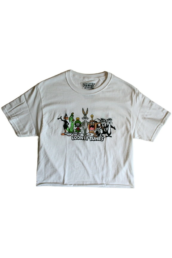 Group Shot Lineup Front and Back Women's Cropped T-Shirt - (Medium)