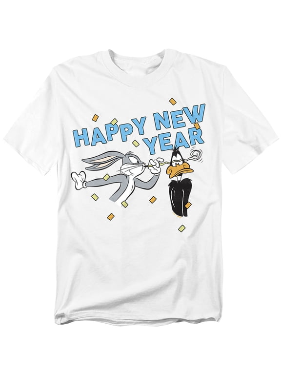 T-Shirt Happy New Year Doc Bugs Bunny Unisex Graphic Tee For Men & Women