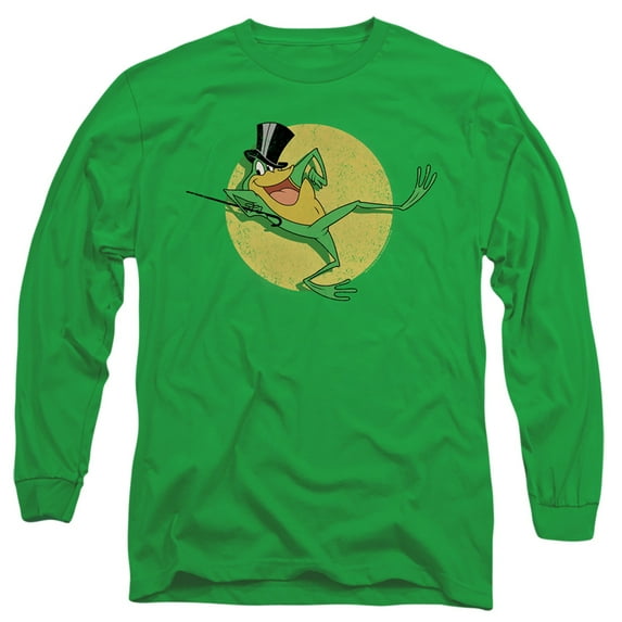 Looney Tunes Hello My Baby Long Sleeve Adult 18/1 T-Shirt Kelly Green