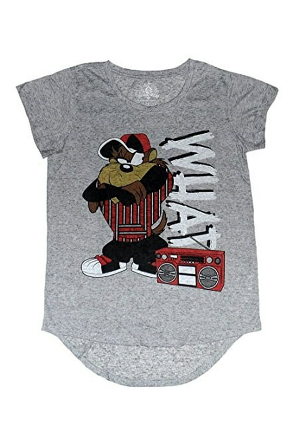 Looney Tunes Junior/Women's Tasmanian Devil Hi-Low "What" Tee