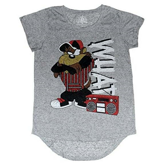Looney Tunes Junior/Women's Tasmanian Devil Hi-Low "What" Tee