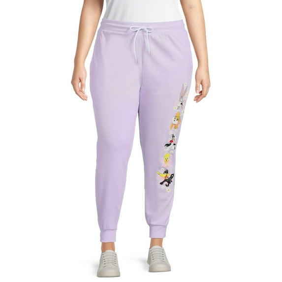 Looney Tunes Juniors’ Plus Size Graphic Jogger Pants