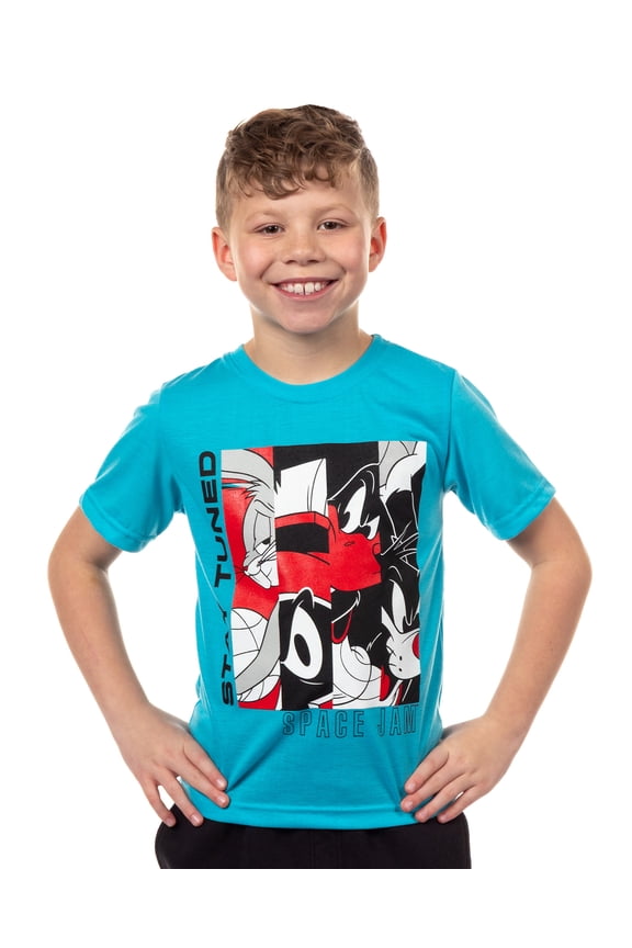 Looney Tunes Little Boy's Space Jam Stay Tuned Profile Portraits T-Shirt