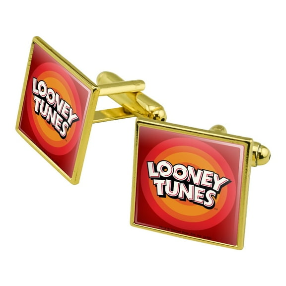 Looney Tunes Logo Square Cufflink Set - Silver or Gold