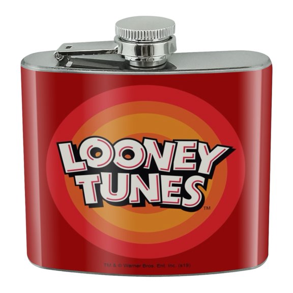 Looney Tunes Logo Stainless Steel 5oz Hip Drink Kidney Flask