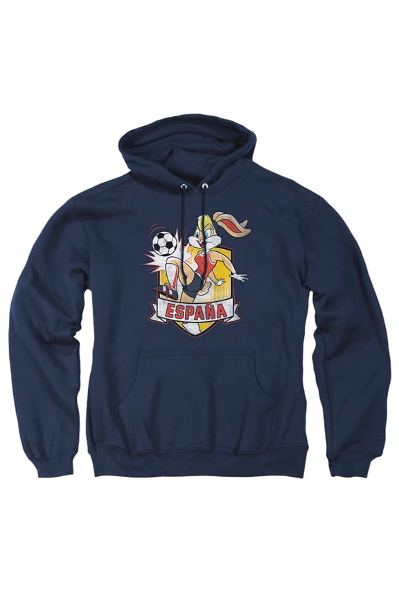 Lola Bunny Spain Soccer Adult Pull-Over Hoodie, Navy, 5X-Large