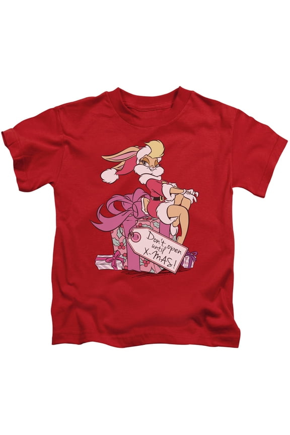 Sportswear LT203-KT-1 Looney Tunes Lola Present Toddler Short Sleeve T-Shirt, Red - Large 4T