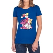 Looney Tunes Lola Present Womens T Shirt, Royal, Medium