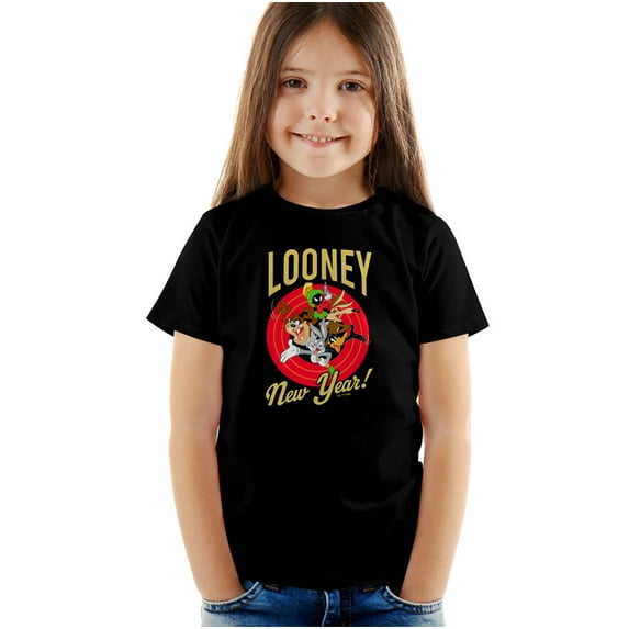 Looney Tunes Looney New Year Kids T Shirt for Youth Toddler Boys and Girls