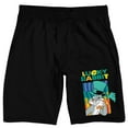 thumbnail image 1 of Looney Tunes Lucky Rabbit Men's Black Sleep Pajama Shorts-Large, 1 of 3