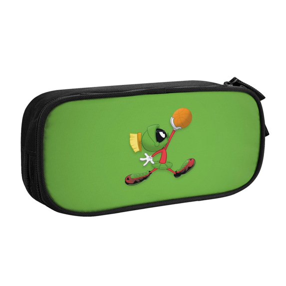 Looney Tunes Marvin the Martian Big Capacity Pencil Case, Aesthetic Pen Pouch Storage Bag Supplies Organizer, Cute Pencil Bag with Multiple Compartments Pen Cases