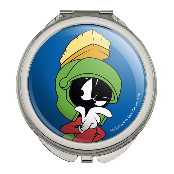 Looney Tunes Marvin The Martian Compact Travel Purse Handbag Makeup Mirror
