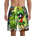 thumbnail image 1 of Looney Tunes Marvin The Martian Mens Swim Trunks Quick Dry Board Shorts With Mesh Lining, Beach Shorts Swimwear Bathing Suits, 1 of 7