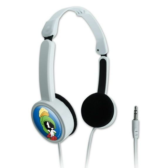 Looney Tunes Marvin The Martian Novelty Travel Portable On-Ear Foldable Headphones
