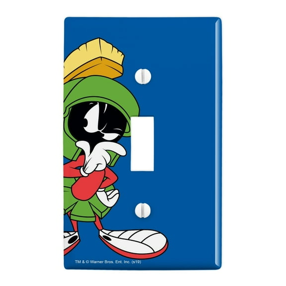 Looney Tunes Marvin The Martian Plastic Wall Decor Toggle Light Switch Plate Cover
