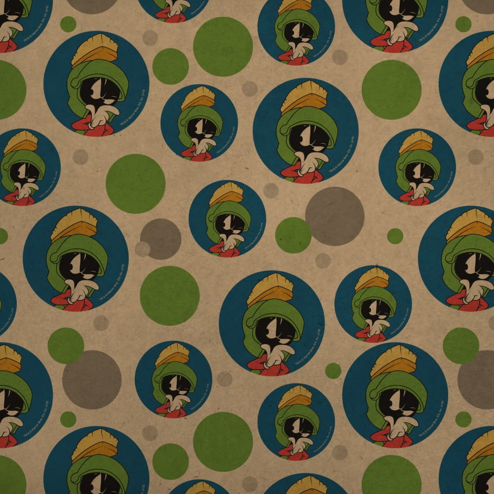 Looney Tunes Marvin The Martian Premium Kraft Gift Wrap Wrapping Paper Roll