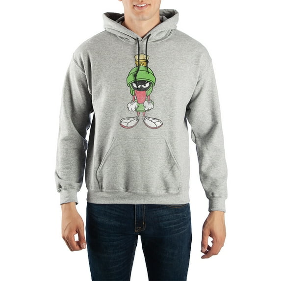 Looney Tunes Marvin The Martian Pullover Hooded Sweatshirt-Medium