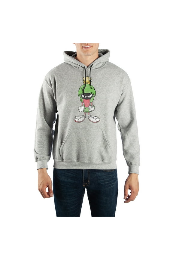 Looney Tunes Marvin The Martian Pullover Hooded Sweatshirt-Medium