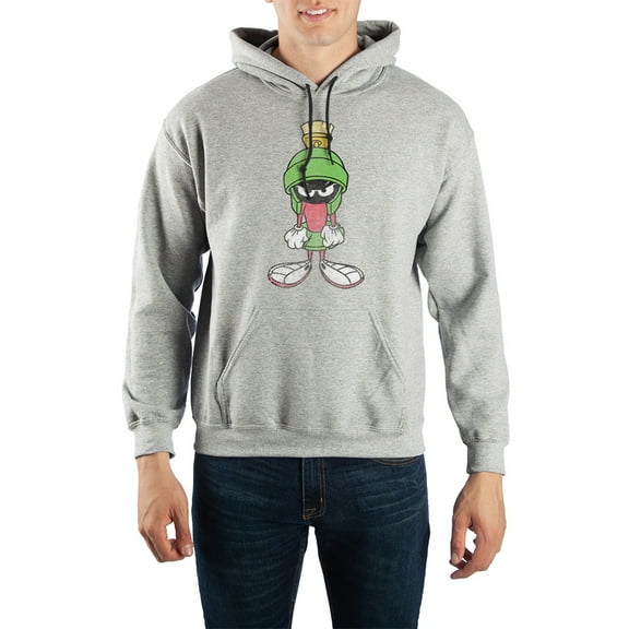 Looney Tunes Marvin The Martian Pullover Hooded Sweatshirt-X-Large