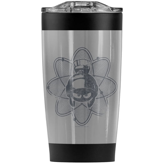 Looney Tunes Mean Marvin Stainless Steel Tumbler 20 oz Coffee Travel Mug/Cup, Vacuum Insulated & Double Wall with Leakproof Sliding Lid | Great for Hot Drinks and Cold Beverages