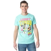 Looney Tunes Men's 90s Streetwear Characters Graphic Design T-Shirt