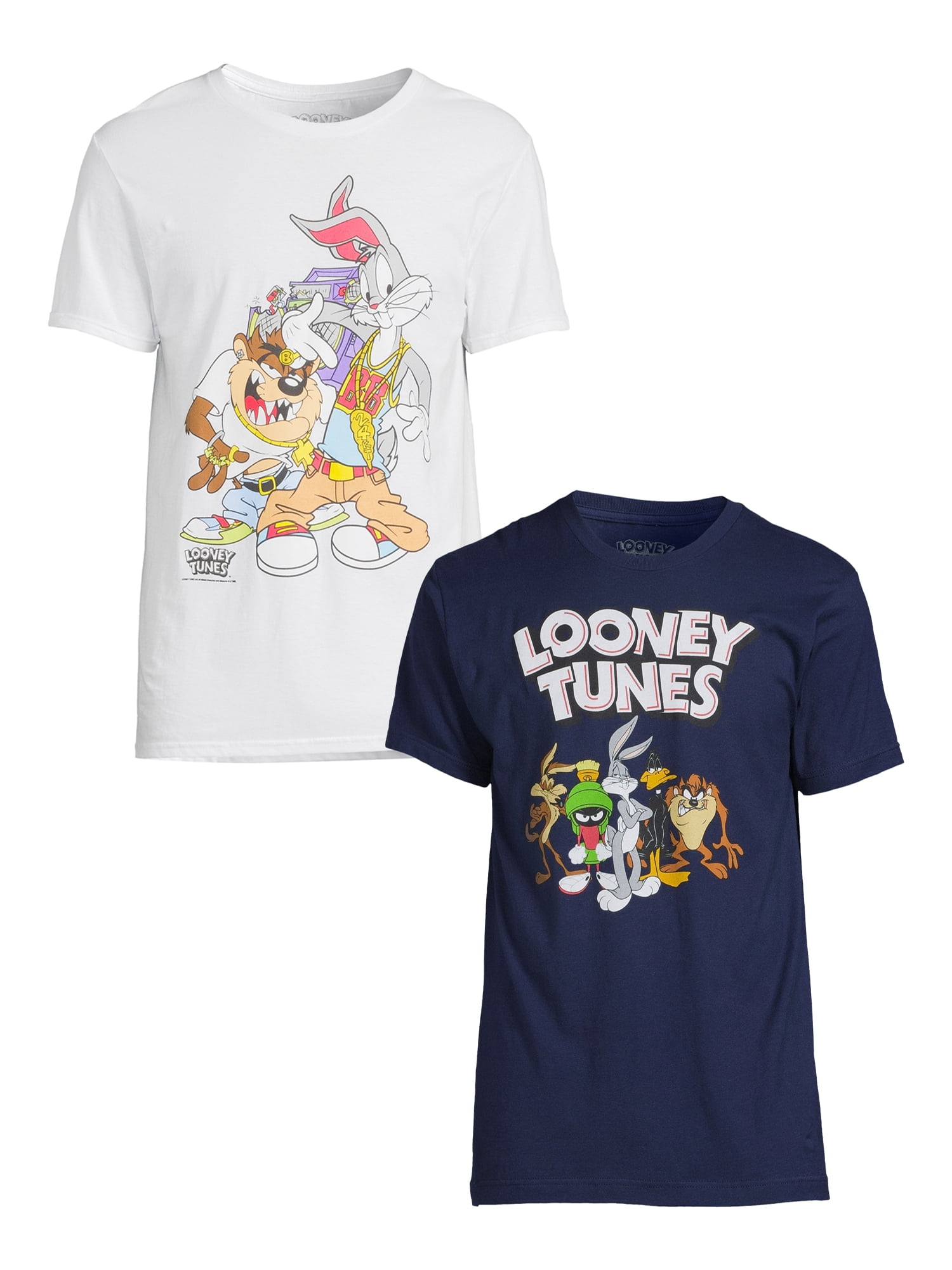 Looney Tunes Men's & Big Men's Graphic Tee Shirts, 2-Pack, S-3XL