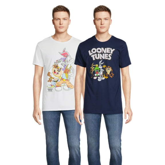 Looney Tunes Men's & Big Men's Graphic Tee Shirts, 2-Pack, S-3XL