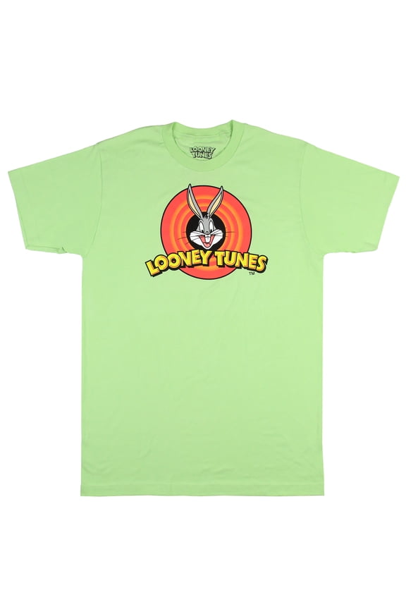 Looney Tunes Men's Bugs Bunny In Classic Circle Logo Adult T-Shirt (Small)