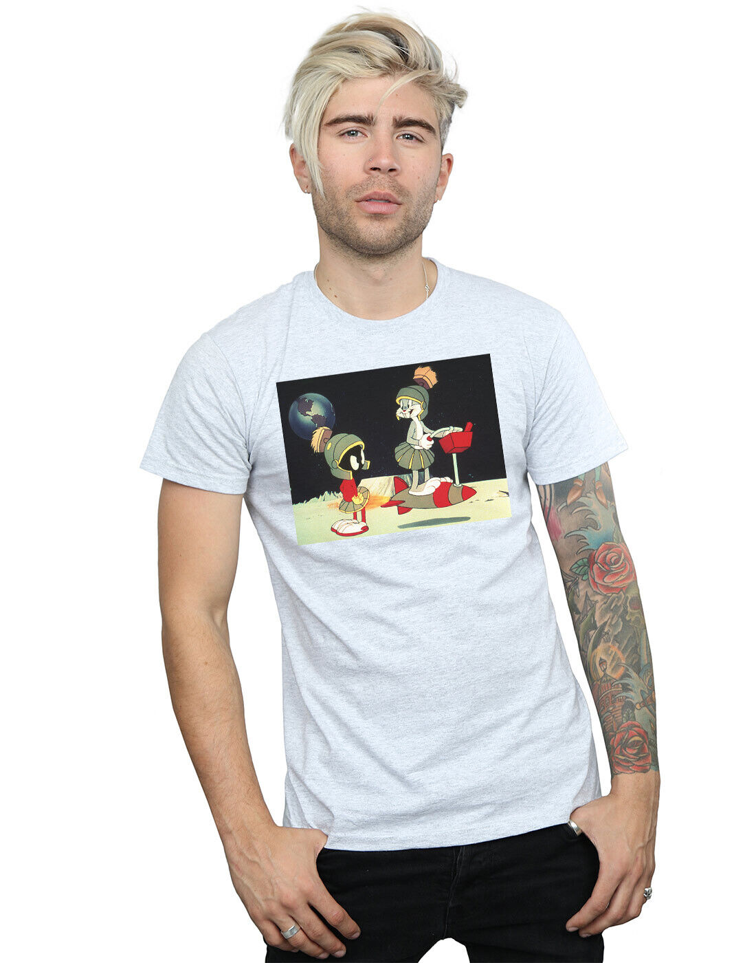 Looney Tunes Men's Bugs Bunny Spaced TShirt