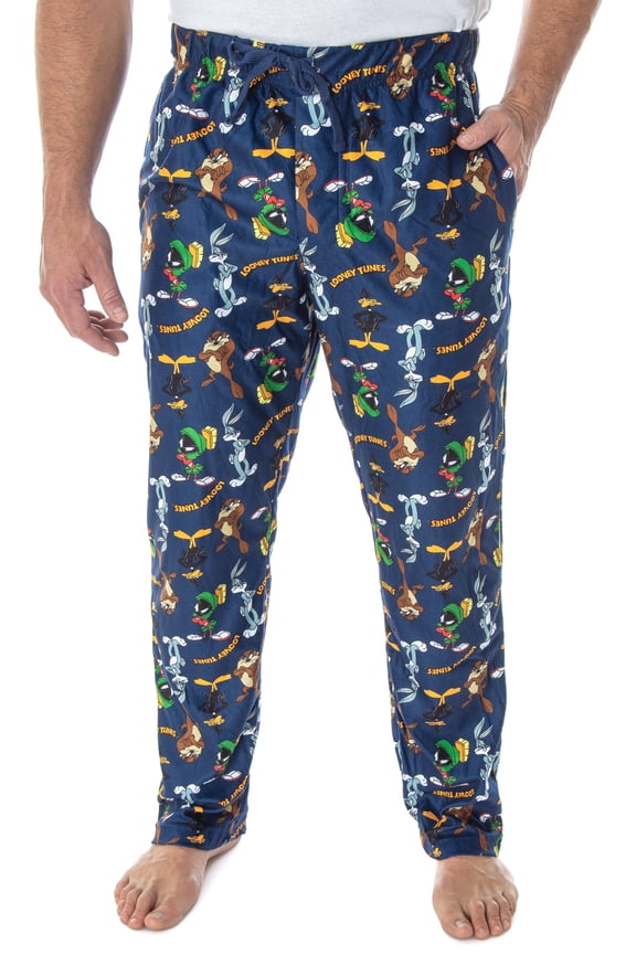Looney Tunes Men's Daffy Duck Bugs Bunny Taz Marvin Martian Pajama Pants
