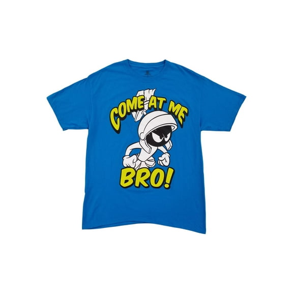 Looney Tunes Mens Blue Marvin Martian Come At Me Bro T-Shirt Medium