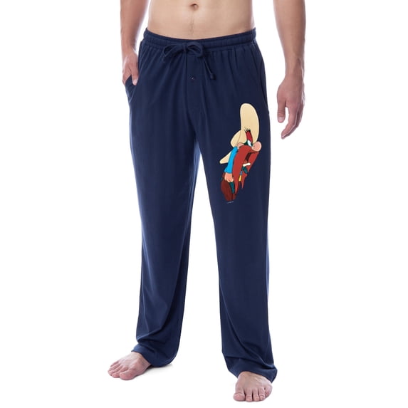 Looney Tunes Mens' Classic Yosemite Sam Character Sleep Pajama Pants