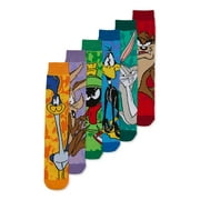 Looney Tunes Mens Crew Socks, 6-Pack