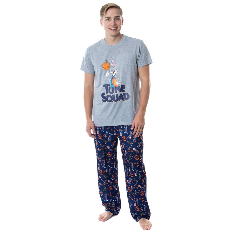 Looney Tunes Mens Space Jam Movie Bugs Bunny Sleep Pajama Set X Large