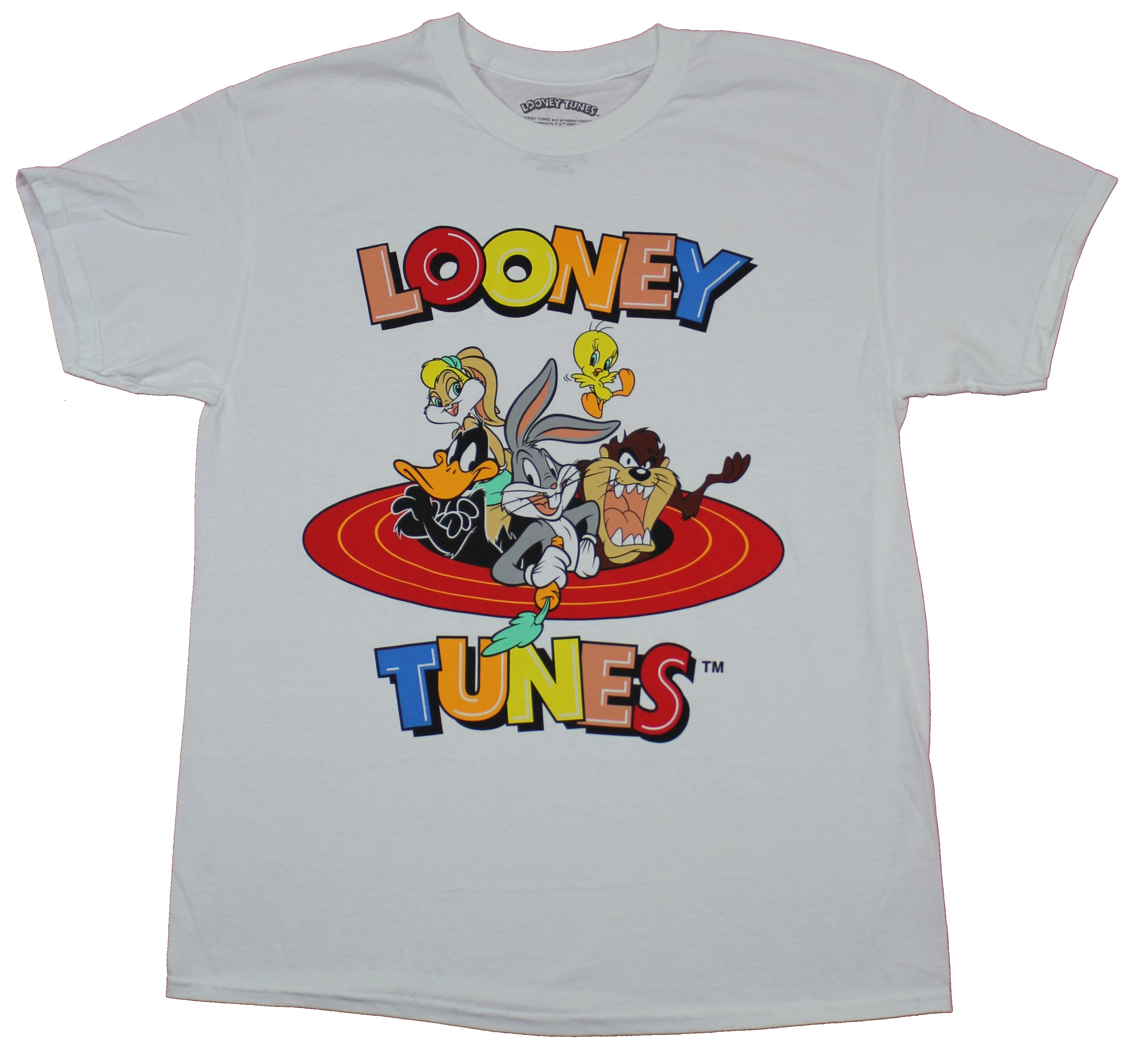 Looney Tunes Mens T-Shirt - Bugs Bunny Taz & More In Between Logo (X ...