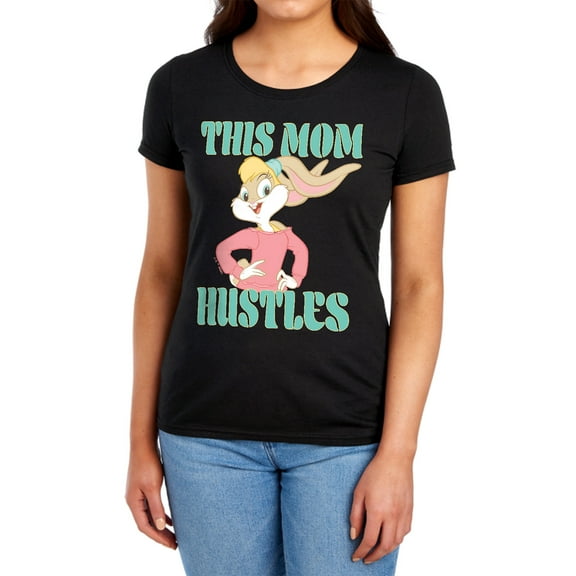 Looney Tunes Mother's Day This Mom Hustles Lola Women's T Shirt, Black, X-Large