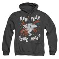thumbnail image 1 of Looney Tunes New Year Same Mess With Taz Unisex Adult Pull-Over Heather Hoodie, 1 of 3
