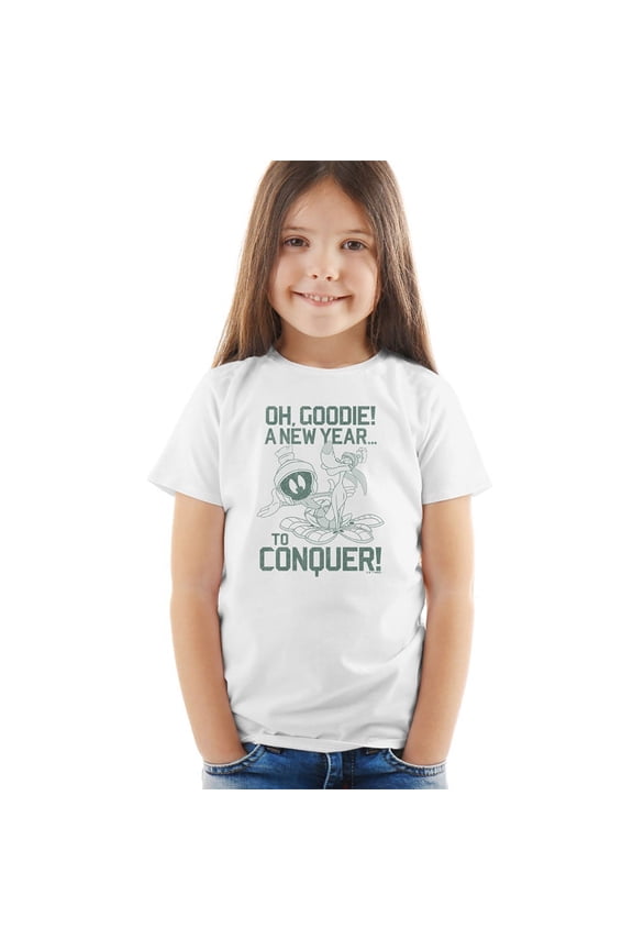 New Year To Conquer Marvin the Martian Kids T Shirt for Youth Toddler Boys and Girls