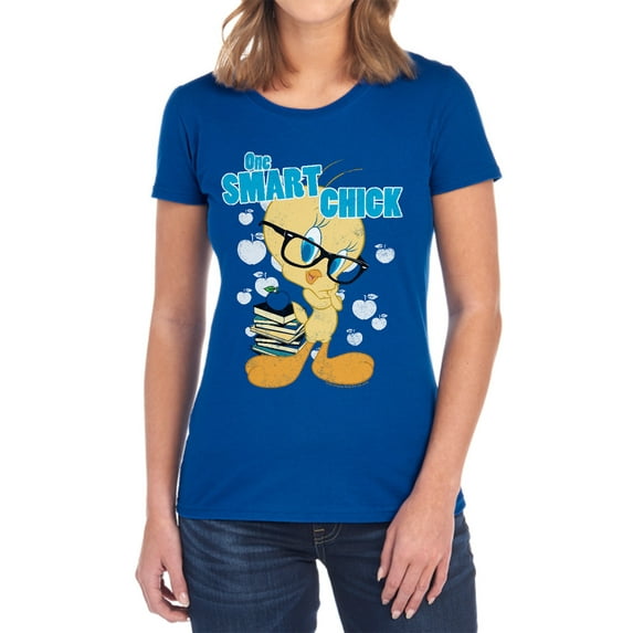 Looney Tunes One Smart Chick Women's T Shirt, Royal, 2X-Large