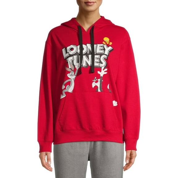 Looney Tunes Peek a Boo Juniors Graphic LS Hoodie Pullover Fleece