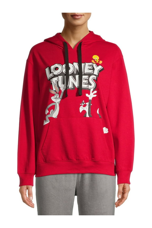 Looney Tunes Peek a Boo Juniors Graphic LS Hoodie Pullover Fleece