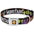 thumbnail image 1 of Looney Tunes Pet Collar, Dog Collar Metal Seatbelt Buckle, Space Jam Monstars 5 Player Pose Galaxy Black White Gray, 16 to 23 Inches 1.5 Inch Wide, 1 of 9