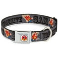 thumbnail image 1 of Looney Tunes Pet Collar, Dog Collar Metal Seatbelt Buckle, Yosemite Sam Poses Gray, 15 to 24 Inches 1.0 Inch Wide, 1 of 9