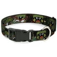 thumbnail image 1 of Looney Tunes Pet Collar, Dog Collar Plastic Buckle, Marvin the Martian 4 Poses Galaxy, 8.5 to 12 Inches 0.5 Inch Wide, 1 of 6